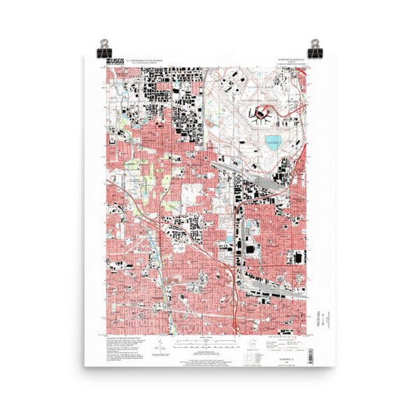 Elmhurst Quadrangle Topographic Map Poster