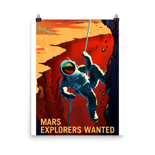 Mars - Explorers Wanted Poster