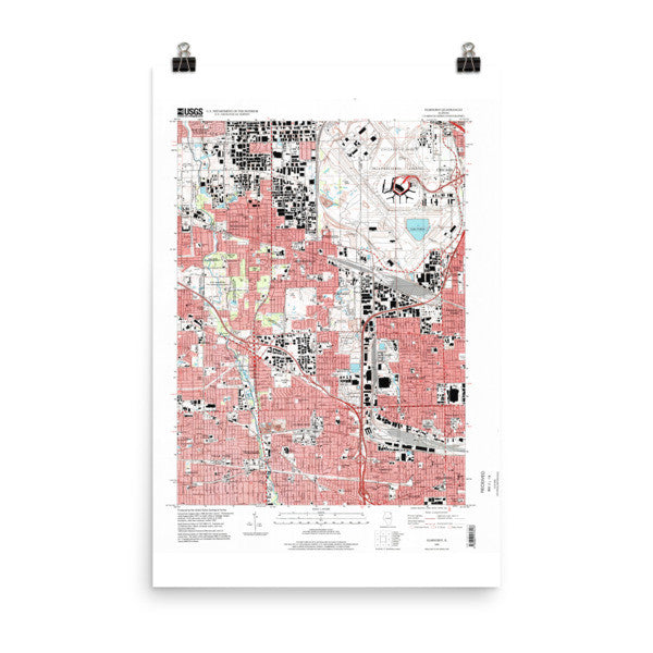 Elmhurst Quadrangle Topographic Map Poster