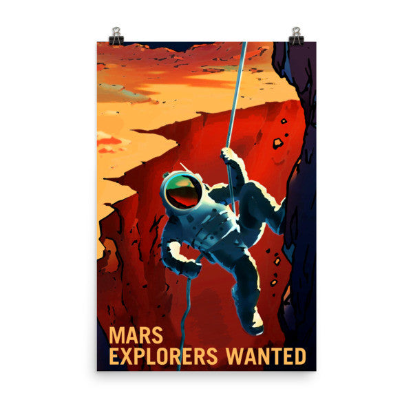 Mars - Explorers Wanted Poster