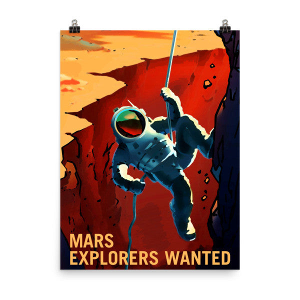 Mars - Explorers Wanted Poster