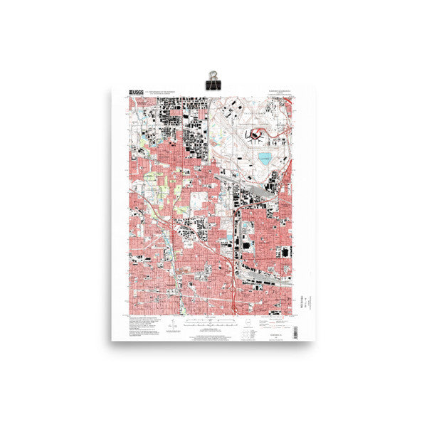 Elmhurst Quadrangle Topographic Map Poster